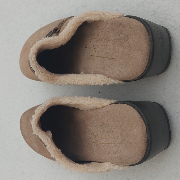 ITALIAN COMFORT CLOGS Cozy Women's Tan Clogs NWOT - Picture 10 of 13